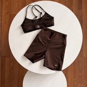 Alo yoga chocolate set size xs